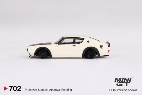 (Pre-Order) Nissan Skyline Kenmeri Liberty Walk – White Mini GT Mijo Exclusives - Big J's Garage