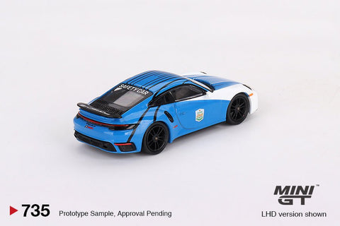 (Pre-Order) Porsche 911 Turbo S Safety Car 2023 IMSA Daytona 24 Hours – Blue Mini GT Mijo Exclusives - Big J's Garage