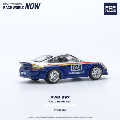 (Pre-Order) Porsche RWB 997 Red/Blue Pop Race - Big J's Garage