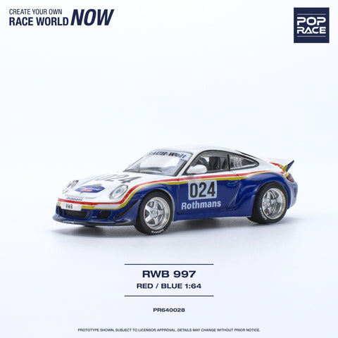 (Pre-Order) Porsche RWB 997 Red/Blue Pop Race - Big J's Garage